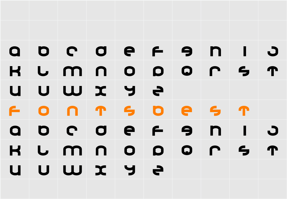 Droncat Character Map