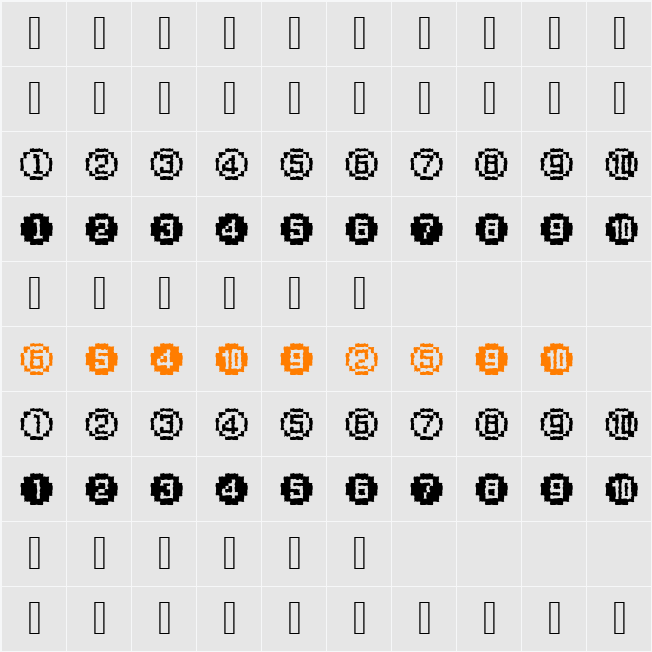 XRough27 Becker Character Map