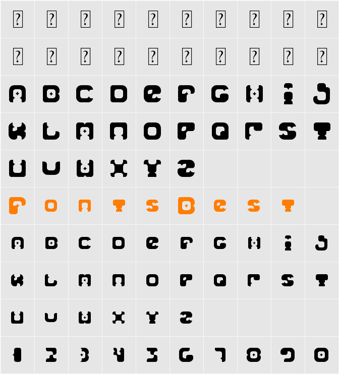 BlackMary Character Map