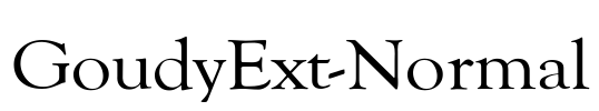 GoudyExt-Normal Font Image