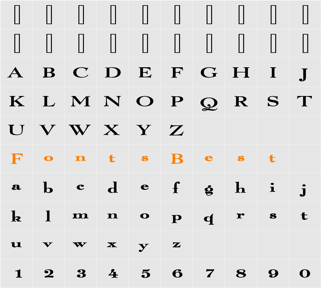 Luciano Extended Character Map