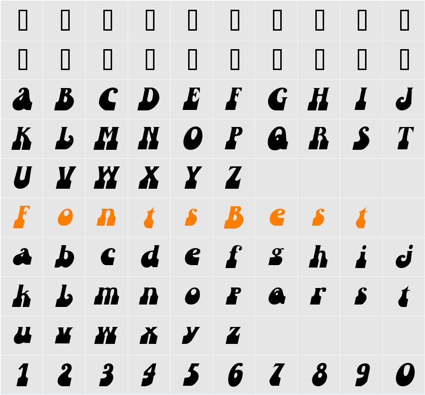 SandCastles Character Map