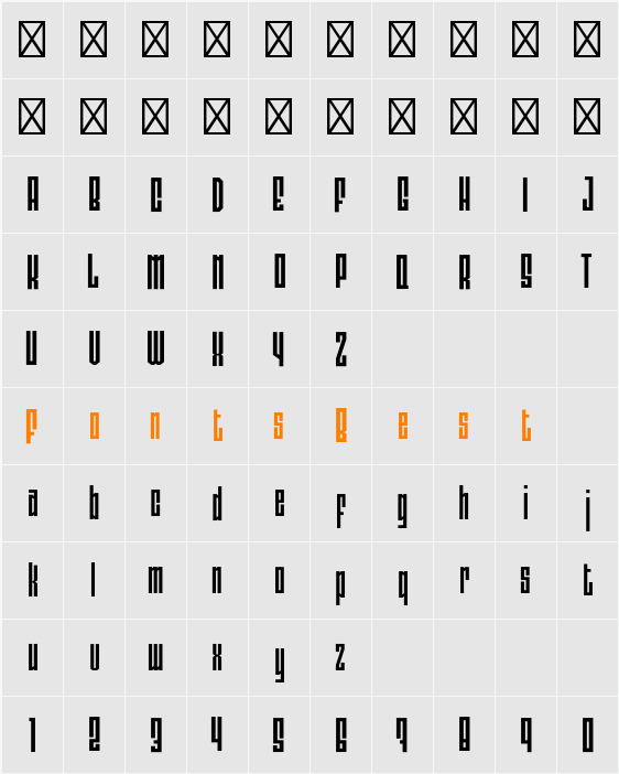Vodka  Character Map