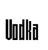 Vodka  Font Image