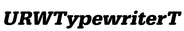URWTypewriterT Font Image