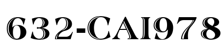 632-CAI978 Font Image