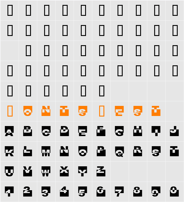 Black Box Character Map