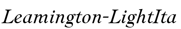 Leamington-LightIta Font Image