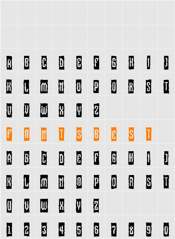 a_VizoraCmBrk Character Map
