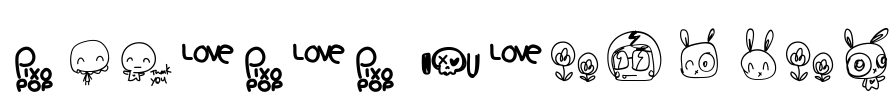 pixopop roughcut Font Image