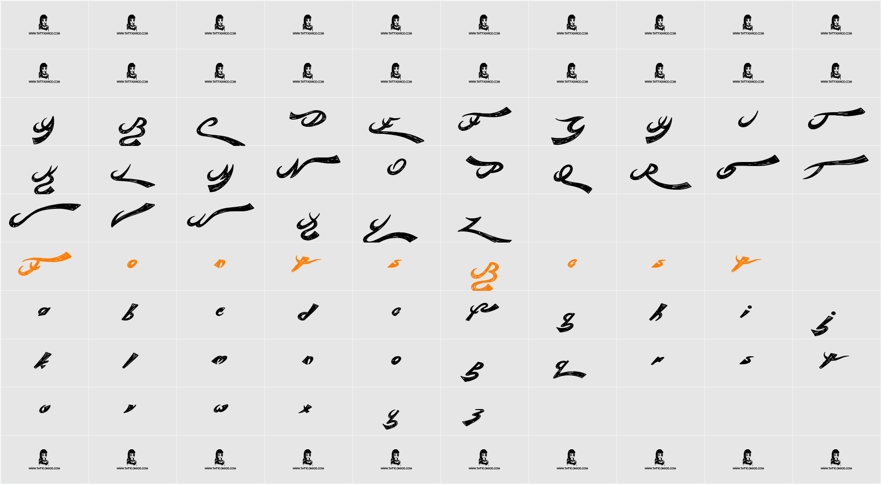 Rebel Beat Character Map