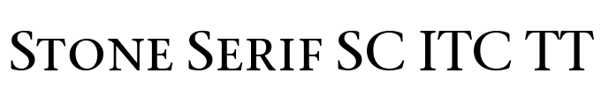 Stone Serif SC ITC TT