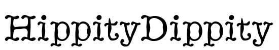 HippityDippity Font Image