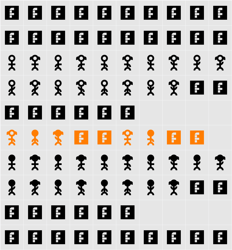 PictoPeeps Character Map