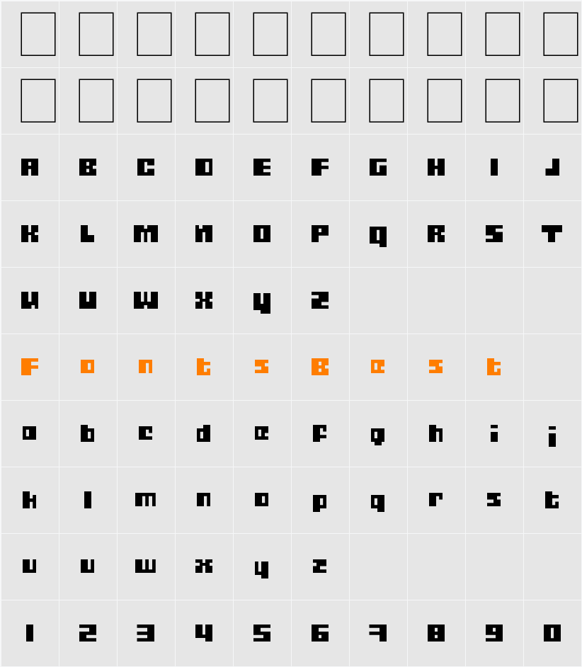 Gubblebum Character Map