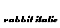 Rabbit italic Font Image