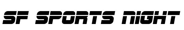 SF Sports Night Font Image
