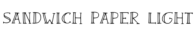 Sandwich Paper Light Font Image