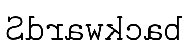 Sdrawkcab Font Image