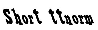 Short ttnorm Font Image