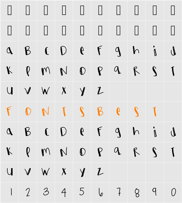 LeGouter Character Map