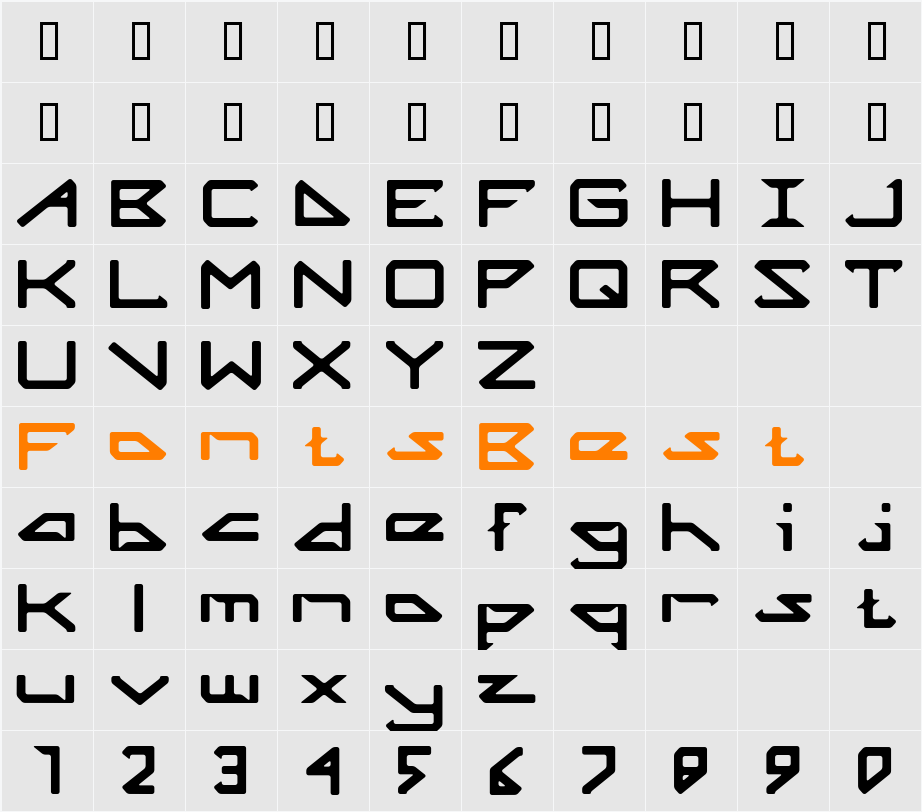 Octicity Character Map