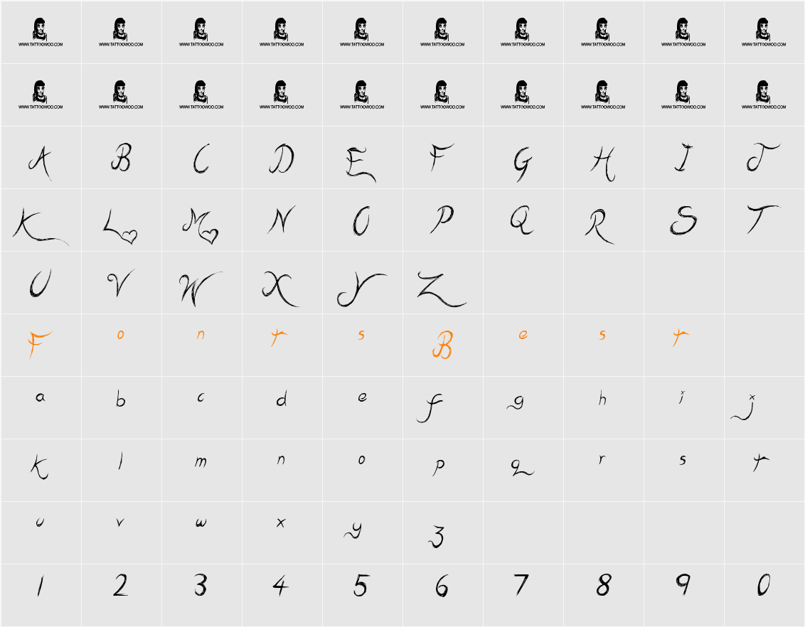 Kiss Me Quick Character Map