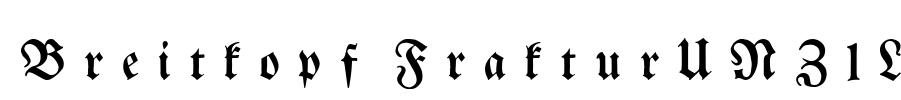 Breitkopf FrakturUNZ1L Font Image