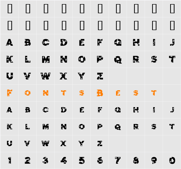 223-CAI978 Character Map