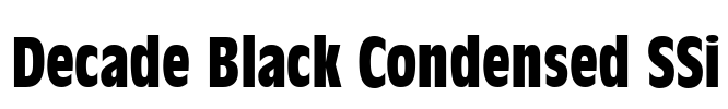 Decade Black Condensed SSi