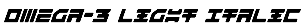 Omega-3 Light Italic Font Image