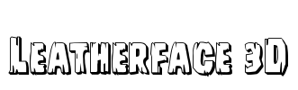 Leatherface 3D Font Image