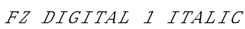 FZ DIGITAL 1 ITALIC Font Image