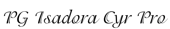 PG Isadora Cyr Pro Font Image