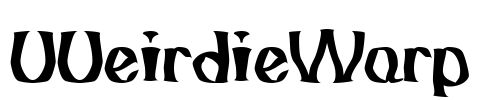 UUeirdieWarp Font Image