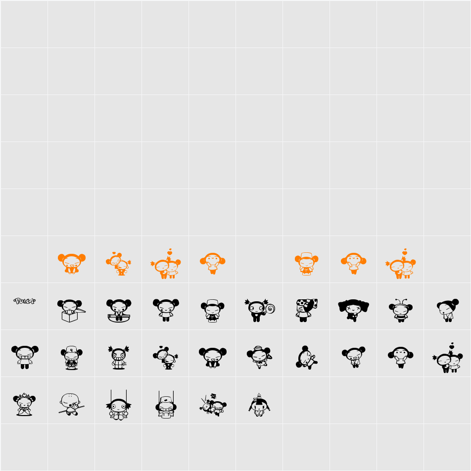 pucca Character Map