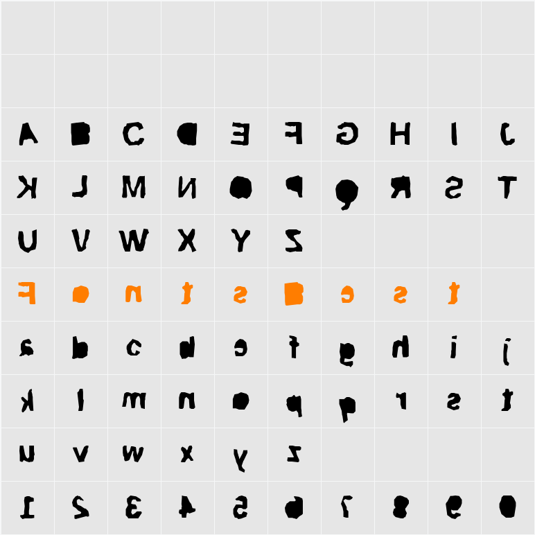 ripTRASHcut Character Map