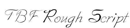 TBF Rough Script Font Image