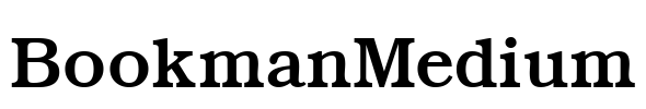 BookmanMedium Font Image