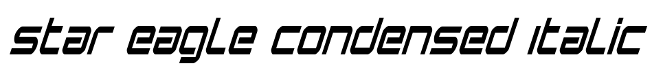 Star Eagle Condensed Italic Font Image