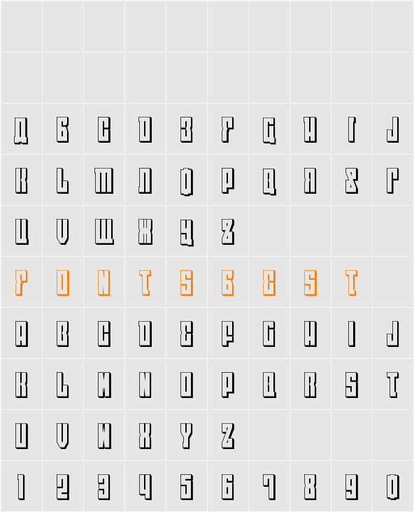 EAST-west 3D Character Map