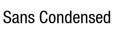 Sans Condensed Font Image