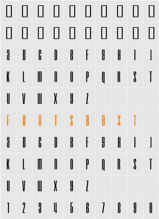 ft1 Character Map