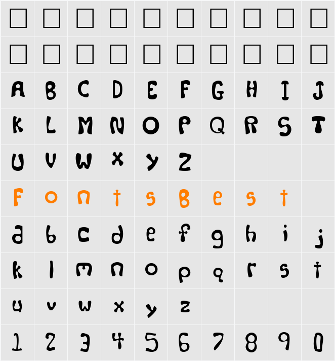 Levity Character Map