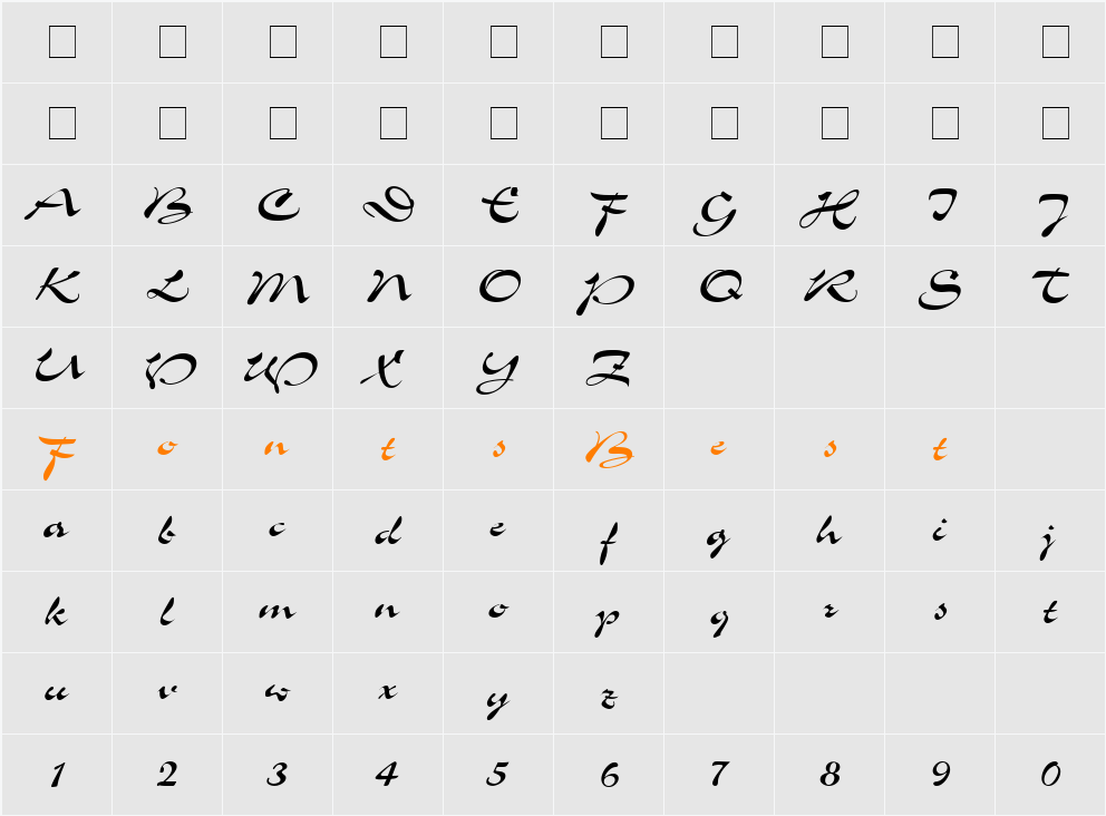 Slogan Character Map
