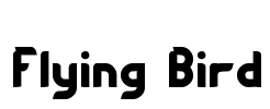 Flying Bird Font Image