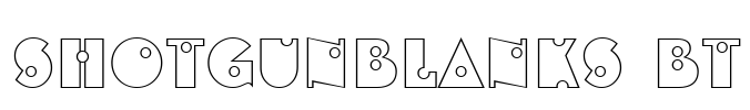 ShotgunBlanks BT Font Image