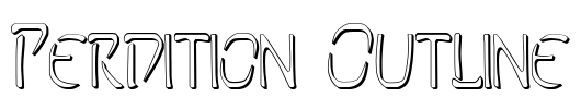 Perdition Outline Font Image