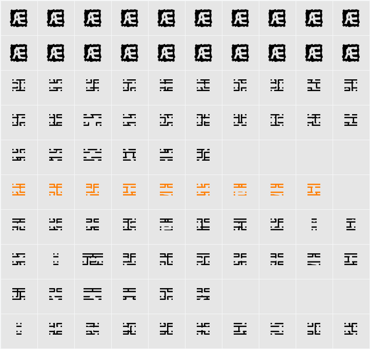 Entangled Layer B (BRK) Character Map