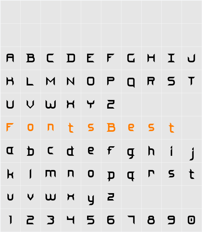 Steel Blade 7 Character Map